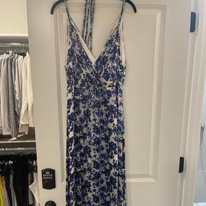 MAXI - Blue and white floral dress